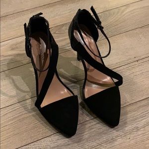 Lane Bryant strappy heel with zipper back